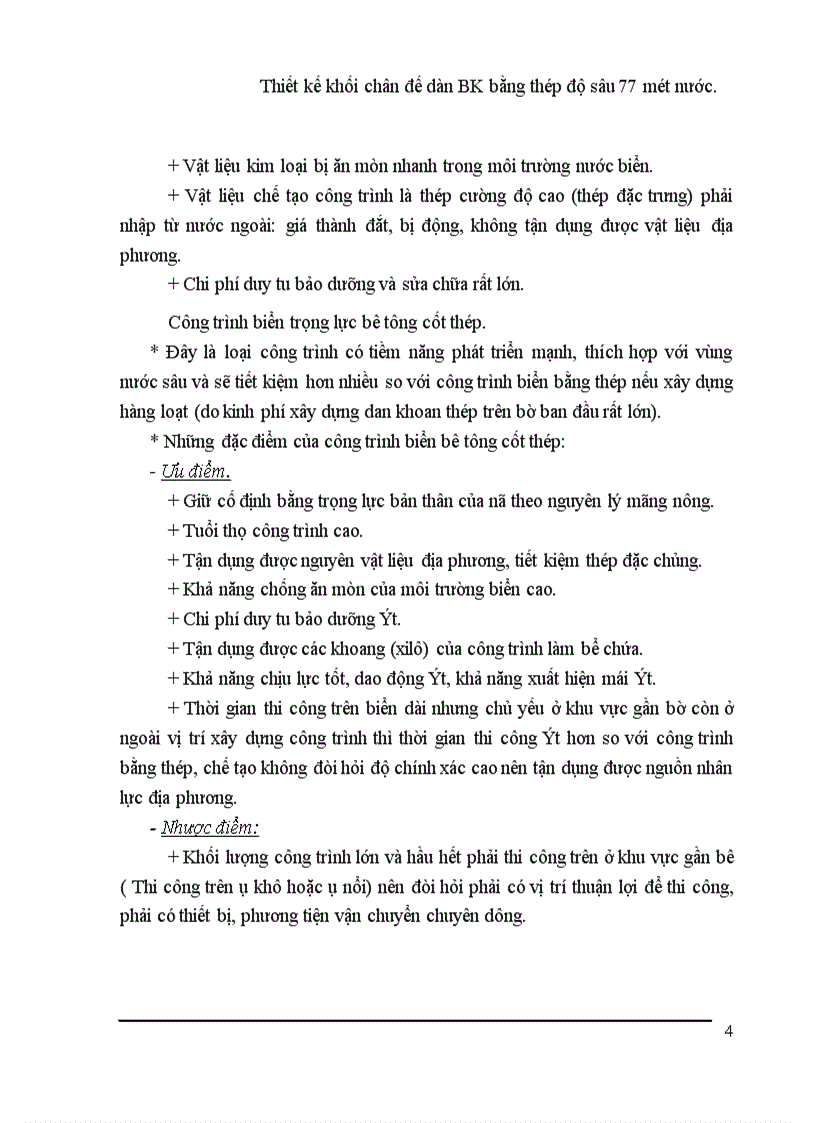 image for page Thiết kế khối chân đế dàn BK bằng thép độ sâu mét nước