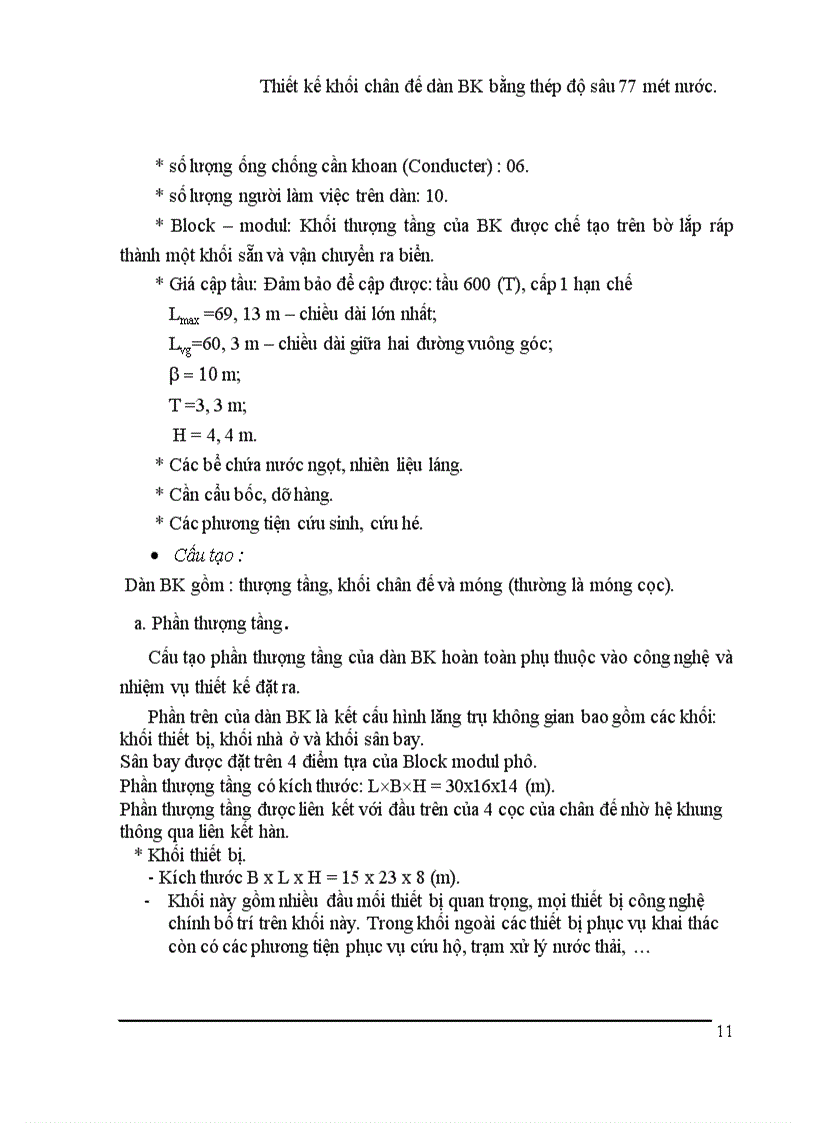 image for page Thiết kế khối chân đế dàn BK bằng thép độ sâu mét nước