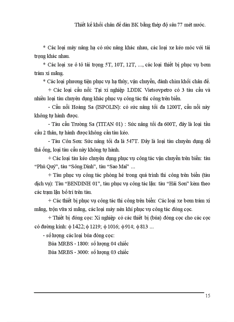 image for page Thiết kế khối chân đế dàn BK bằng thép độ sâu mét nước