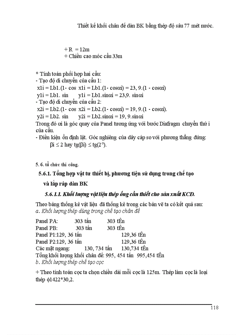 image for page Thiết kế khối chân đế dàn BK bằng thép độ sâu mét nước
