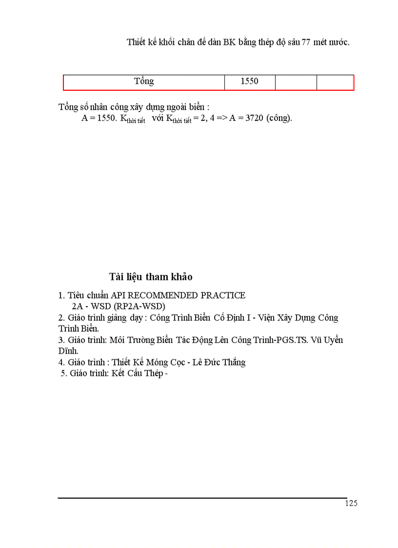 image for page Thiết kế khối chân đế dàn BK bằng thép độ sâu mét nước