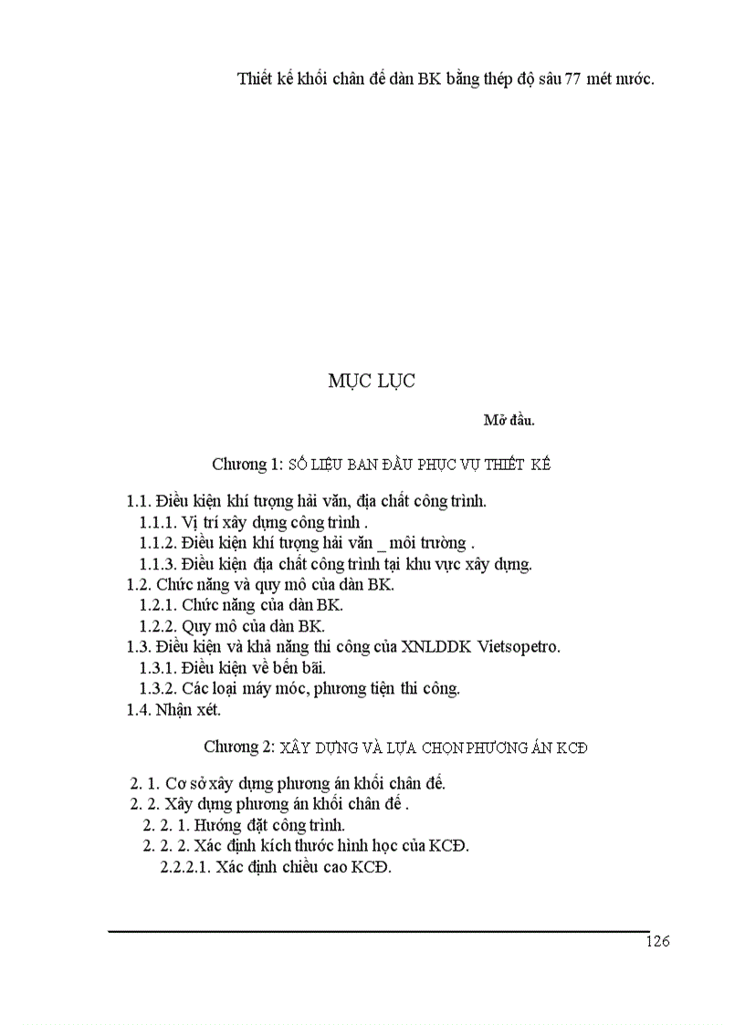 image for page Thiết kế khối chân đế dàn BK bằng thép độ sâu mét nước