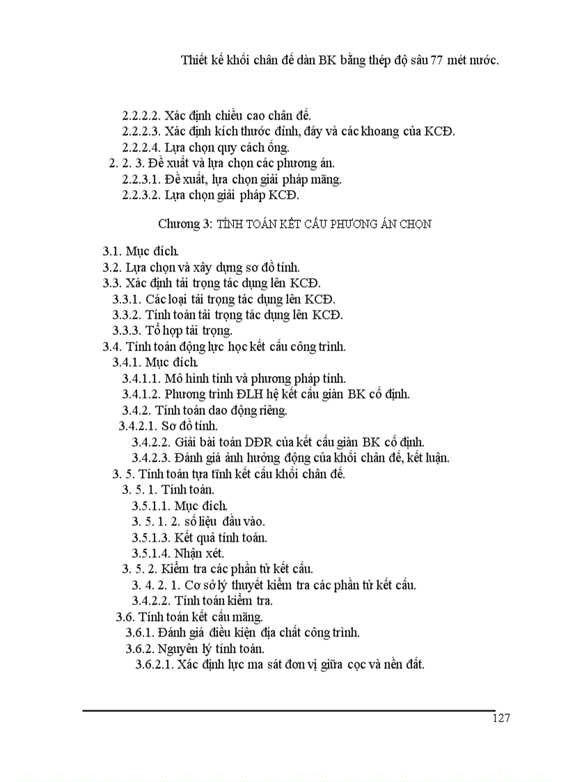 image for page Thiết kế khối chân đế dàn BK bằng thép độ sâu mét nước