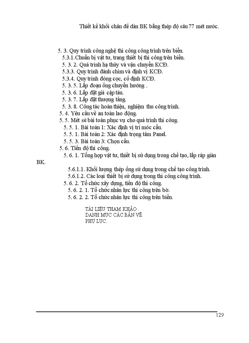 image for page Thiết kế khối chân đế dàn BK bằng thép độ sâu mét nước