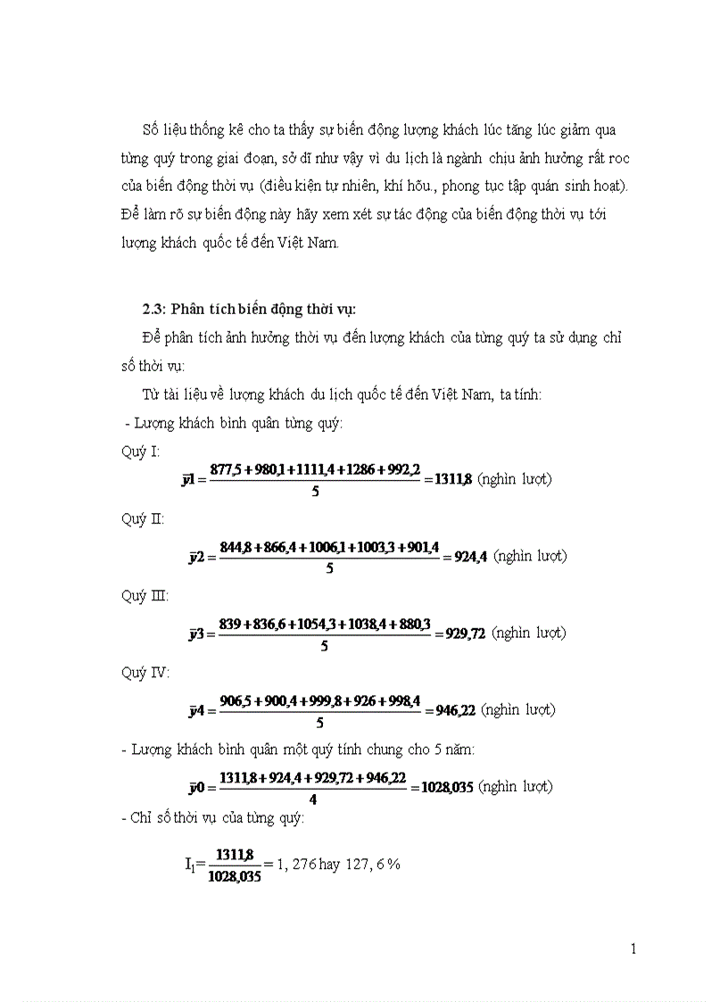 image for page Vận dụng phương pháp dãy số thời gian phân tích biến động lượng khách quốc tế đến Việt Nam trong giai đoạn 2005 2009