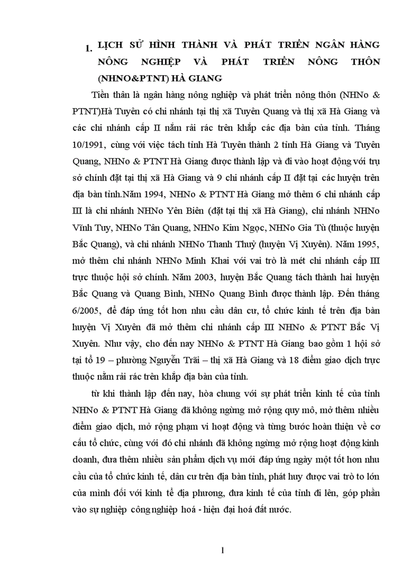 image for page Đánh giá chung về hoạt động kinh doanh của chi nhánh NHNo PTNT Hà Giang