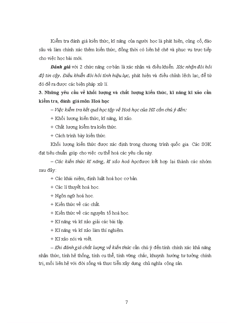 image for page Tăng cường năng lực tự kiểm tra đánh giá của HS THPT bằng hệ thống bộ đề kiểm tra đánh giá kiến thức kĩ năng hoá học lớp 11 Nâng cao