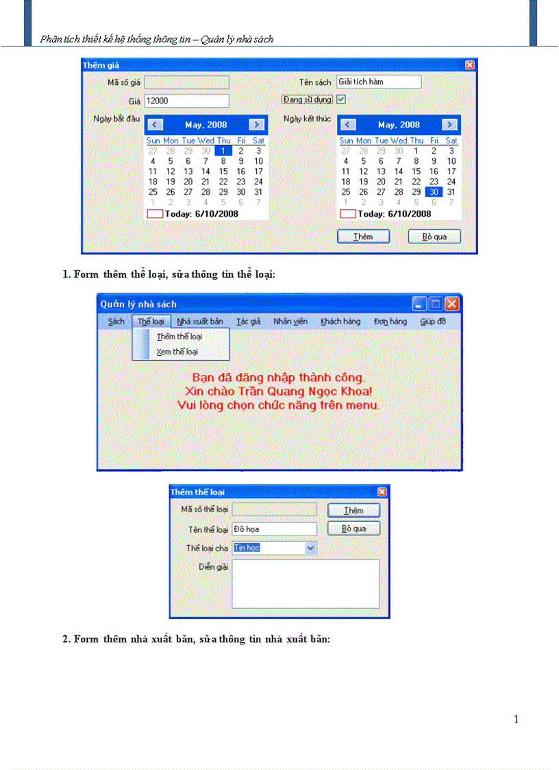 image for page Phân tích thiết kế hệ thống thông tin Quản lý nhà sách 1