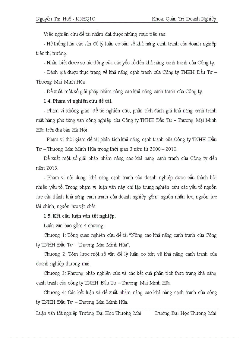 image for page Nâng cao khả năng cạnh tranh của Công ty TNHH Đầu Tư Thương Mại Minh Hòa 1