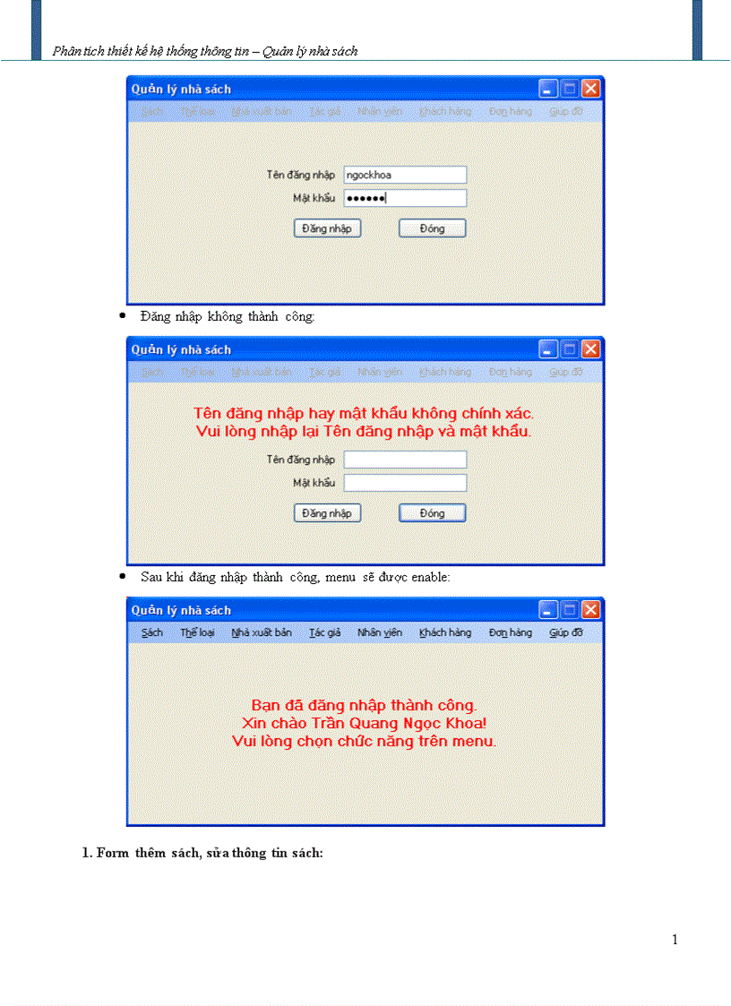 image for page Phân tích thiết kế hệ thống thông tin Quản lý nhà sách 1