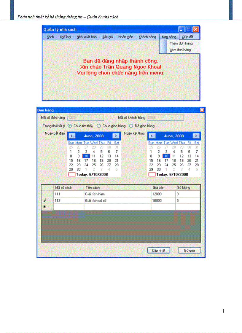 image for page Phân tích thiết kế hệ thống thông tin Quản lý nhà sách 1