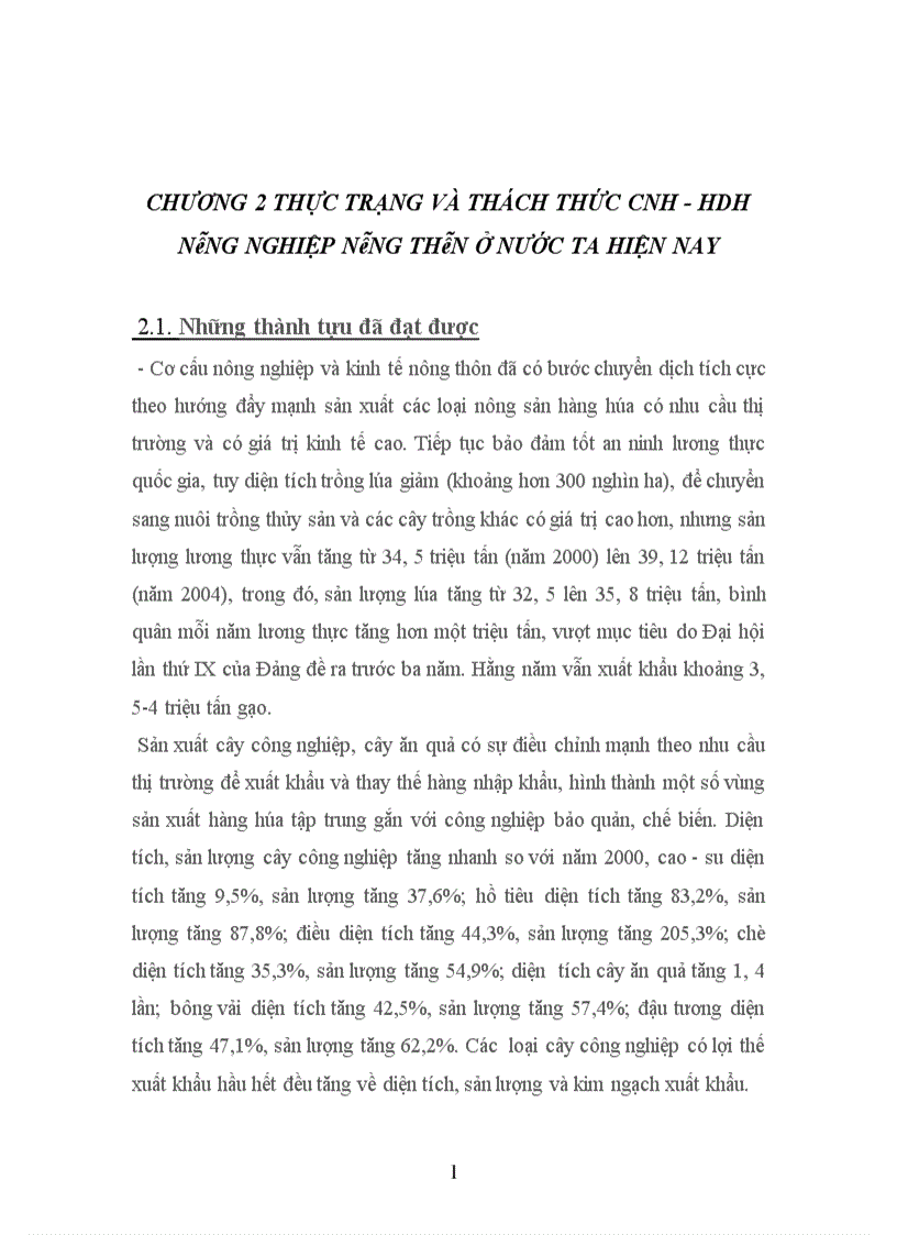 image for page Thực trạng và thách thức cnh hdh nông nghiệp nông thôn ở nước ta hiện nay