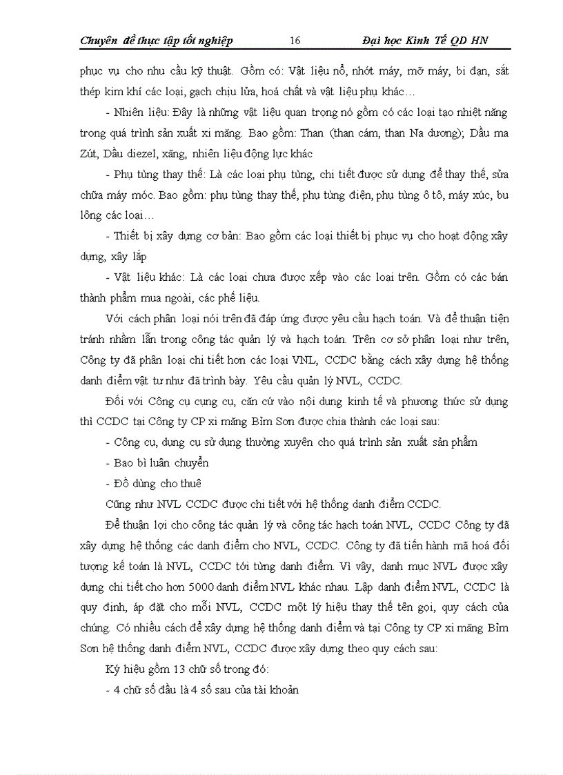 image for page Hoàn thiện công tác tổ chức kế toán nguyên vật liệu công cụ dụng cụ tại Công ty Cổ phần Xi măng Bỉm Sơn 1