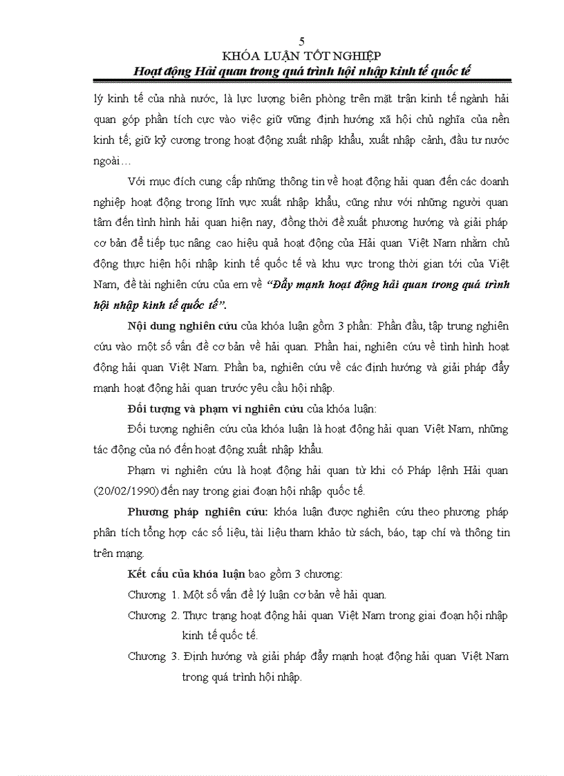 image for page Hoạt động hải quan trong quá trình hội nhập kinh tế quốc tế 1