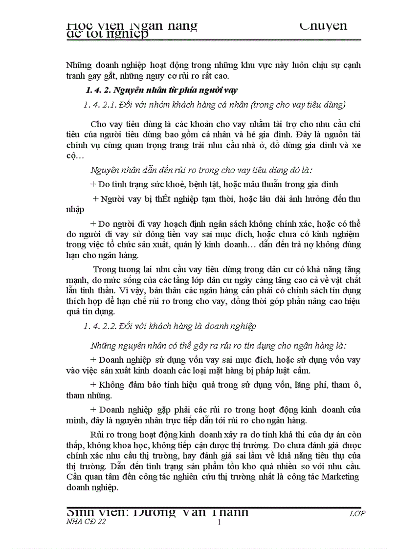 image for page Giải pháp hạn chế rủi ro tín dụng tại Chi nhánh Ngân hàng Công Thương khu vực Đống Đa 1