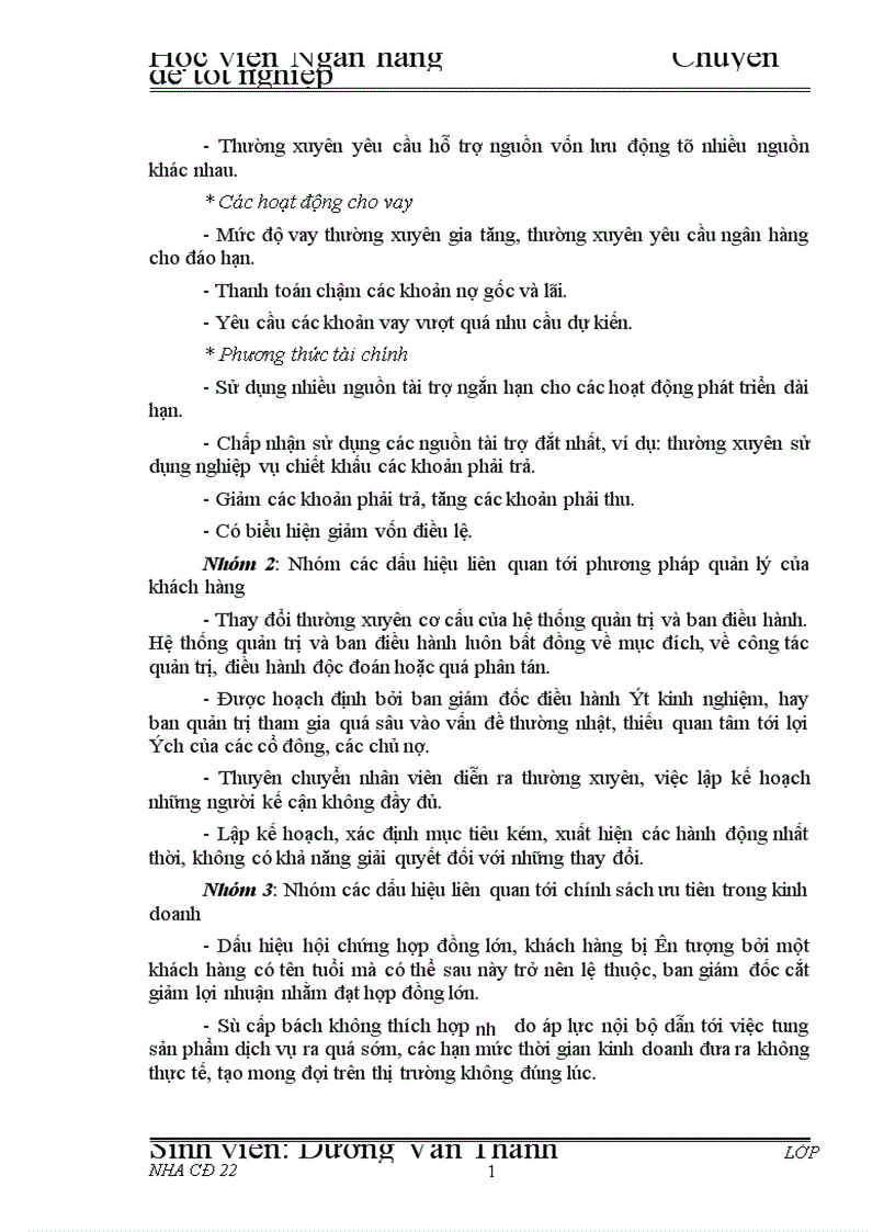 image for page Giải pháp hạn chế rủi ro tín dụng tại Chi nhánh Ngân hàng Công Thương khu vực Đống Đa 1
