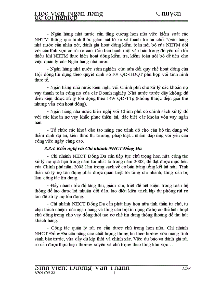 image for page Giải pháp hạn chế rủi ro tín dụng tại Chi nhánh Ngân hàng Công Thương khu vực Đống Đa 1