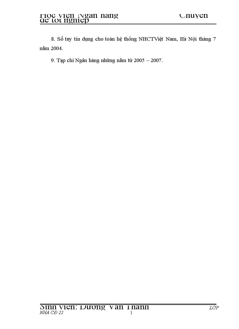 image for page Giải pháp hạn chế rủi ro tín dụng tại Chi nhánh Ngân hàng Công Thương khu vực Đống Đa 1