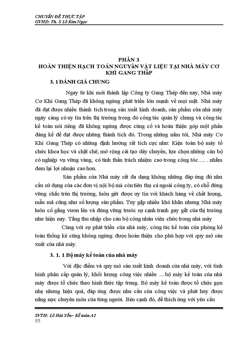 image for page Hoàn thiện kế toán nguyên vật liệu ở Nhà máy Cơ Khí Gang Thép Thái Nguyên