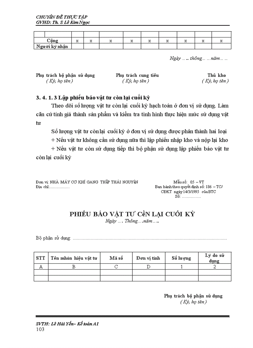 image for page Hoàn thiện kế toán nguyên vật liệu ở Nhà máy Cơ Khí Gang Thép Thái Nguyên