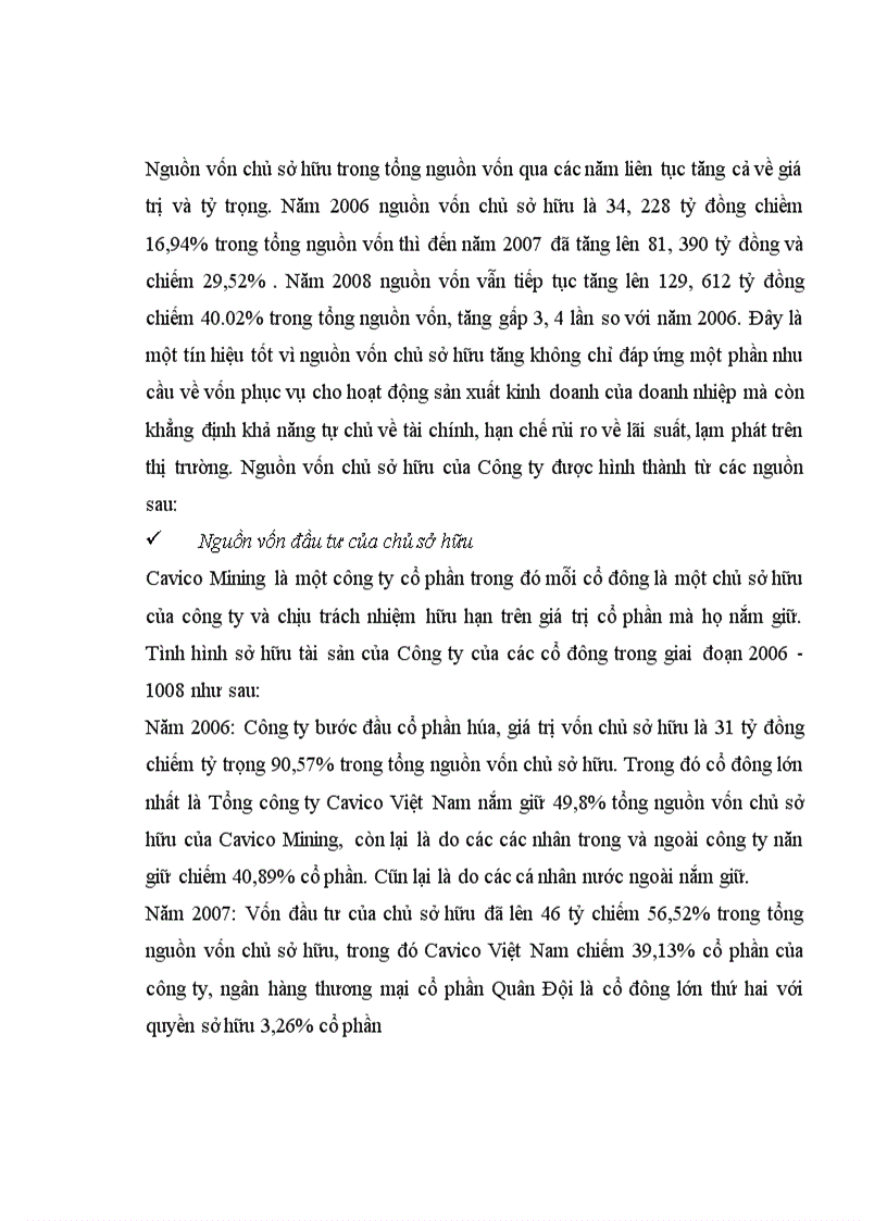 image for page Một số giải pháp tăng cường huy động và nâng cao hiệu quả sử dụng vốn của công ty cổ phần CAVICO Việt Nam khai thác mỏ và xây dựng đến năm 2015 1