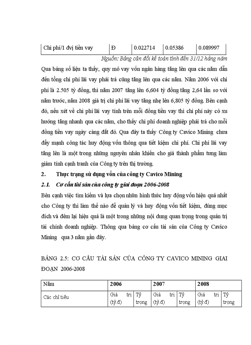 image for page Một số giải pháp tăng cường huy động và nâng cao hiệu quả sử dụng vốn của công ty cổ phần CAVICO Việt Nam khai thác mỏ và xây dựng đến năm 2015 1