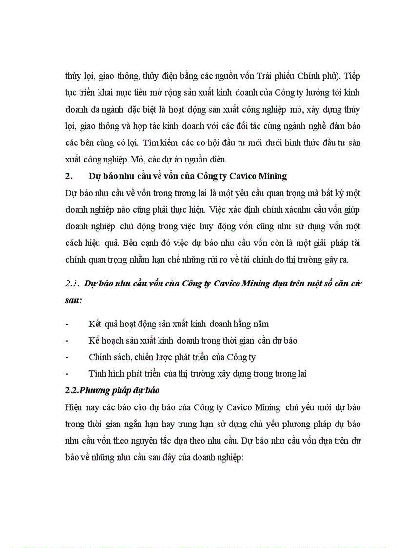 image for page Một số giải pháp tăng cường huy động và nâng cao hiệu quả sử dụng vốn của công ty cổ phần CAVICO Việt Nam khai thác mỏ và xây dựng đến năm 2015 1