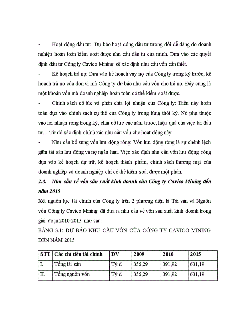 image for page Một số giải pháp tăng cường huy động và nâng cao hiệu quả sử dụng vốn của công ty cổ phần CAVICO Việt Nam khai thác mỏ và xây dựng đến năm 2015 1