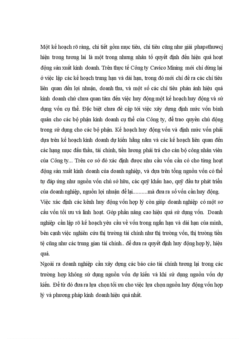 image for page Một số giải pháp tăng cường huy động và nâng cao hiệu quả sử dụng vốn của công ty cổ phần CAVICO Việt Nam khai thác mỏ và xây dựng đến năm 2015 1