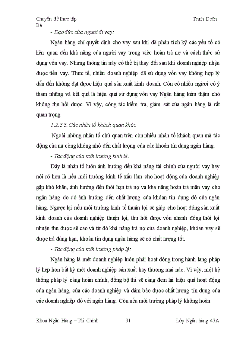 image for page Giải pháp nâng cao chất lượng tín dụng đối với các doanh nghiệp vừa và nhỏ tại Chi nhánh NHNo PTNT Tây Hà Nội 1
