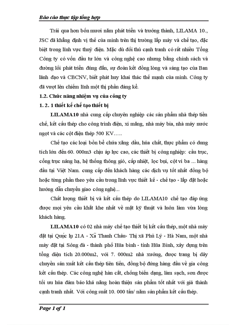 image for page Thực trạng hoạt động sản xuất và kinh doanh của Công ty Cổ phần LILAMA