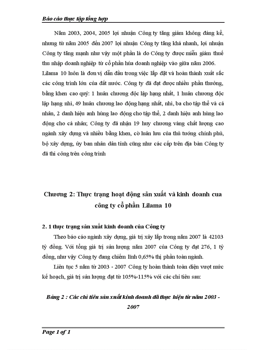 image for page Thực trạng hoạt động sản xuất và kinh doanh của Công ty Cổ phần LILAMA
