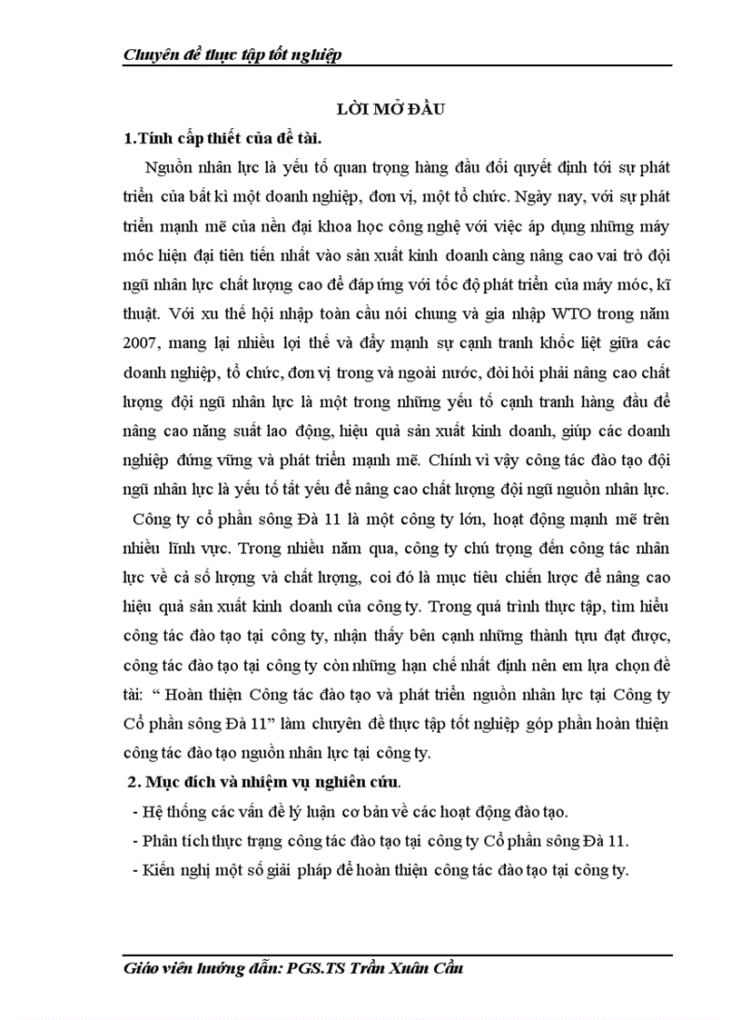 image for page Hoàn thiện Công tác đào tạo và phát triển nguồn nhân lực tại Công ty Cổ phần sông Đà 11 1