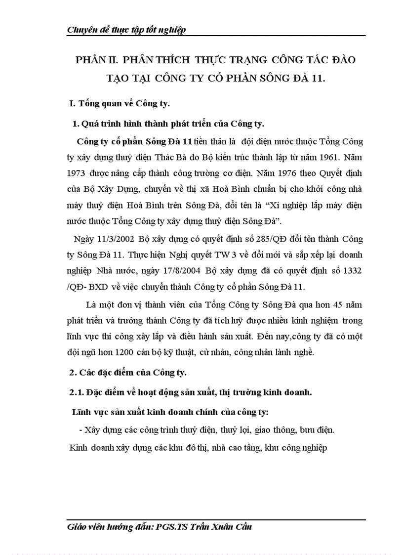 image for page Hoàn thiện Công tác đào tạo và phát triển nguồn nhân lực tại Công ty Cổ phần sông Đà 11 1