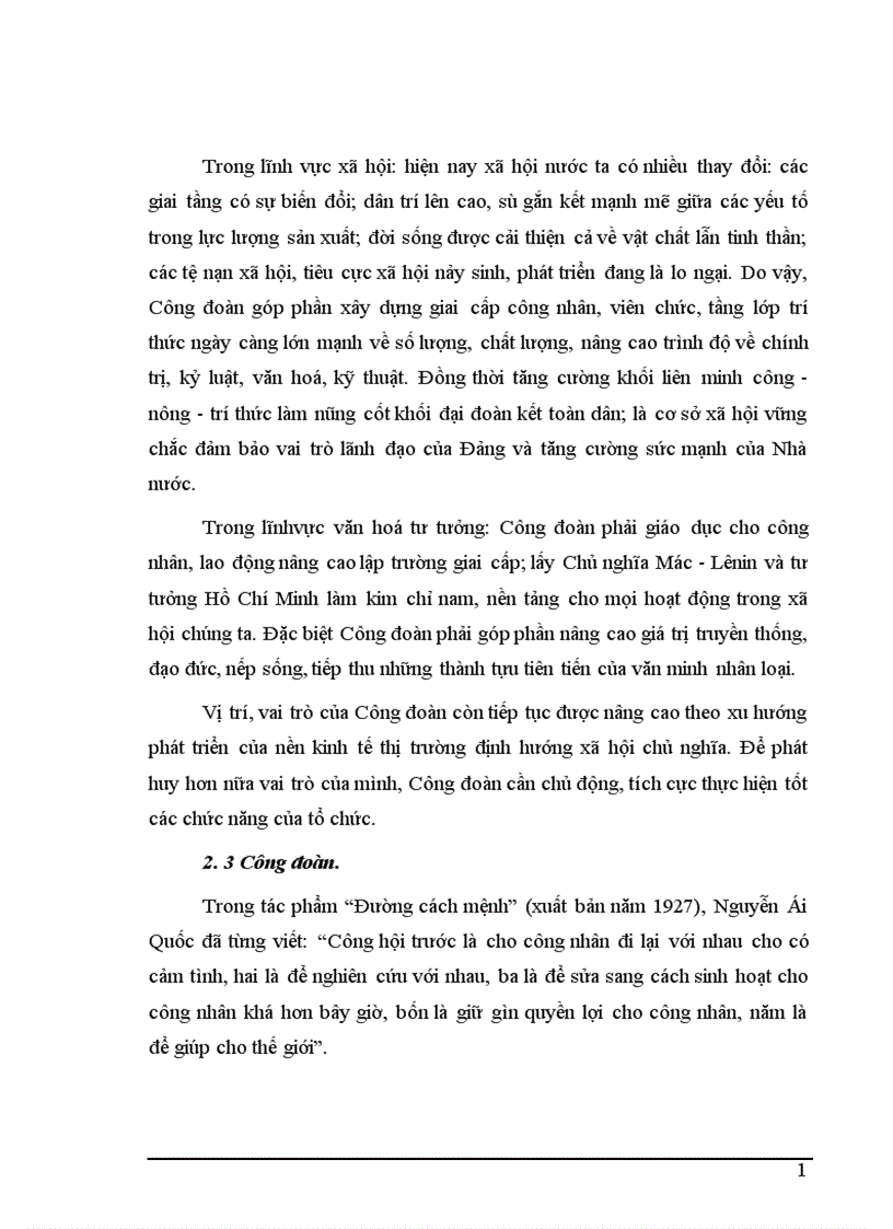 image for page Vai trò của Công đoàn đối với công nhân lao động tại công ty cổ phần dụng cụ số 1 trong giai đoạn hiện nay 1
