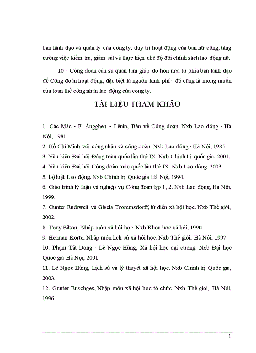 image for page Vai trò của Công đoàn đối với công nhân lao động tại công ty cổ phần dụng cụ số 1 trong giai đoạn hiện nay 1