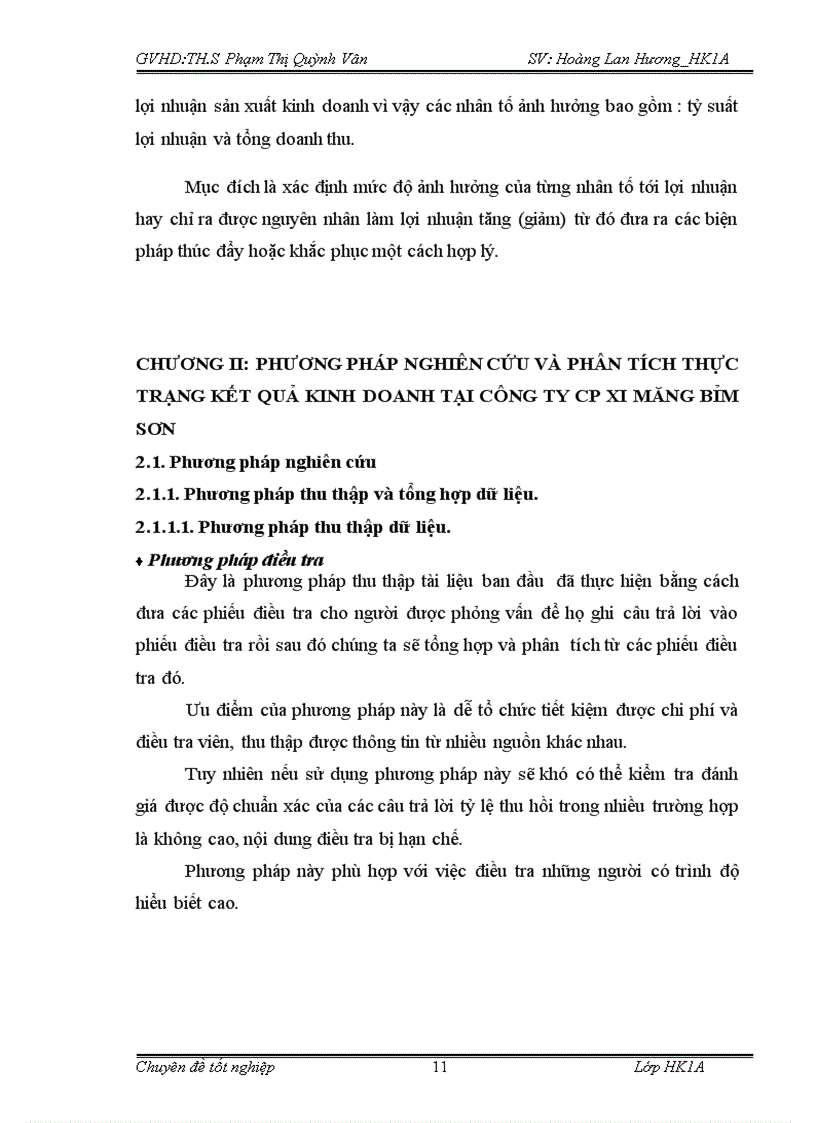 image for page Phân tích thống kê kết quả kinh doanh của Công Ty CP Xi Măng Bỉm Sơn