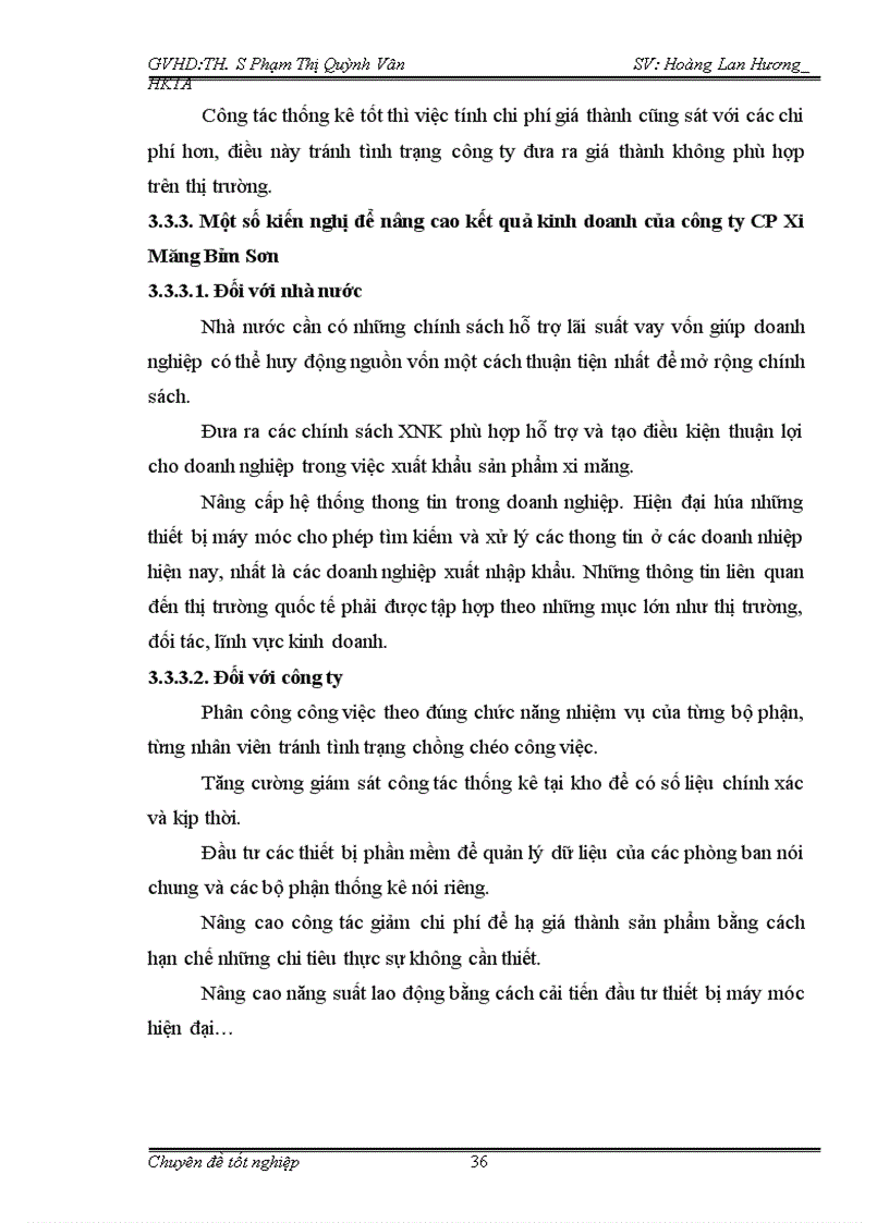 image for page Phân tích thống kê kết quả kinh doanh của Công Ty CP Xi Măng Bỉm Sơn