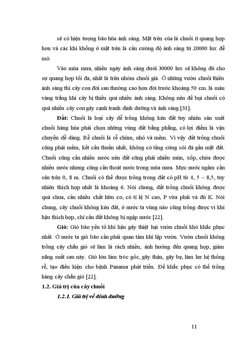 image for page Nghiên cứu động thái một số chỉ tiêu sinh lý hoá sinh theo tiến trình sinh trưởng phát triển của quả chuối tây tại huyện Thanh Trì Hà Nội 1