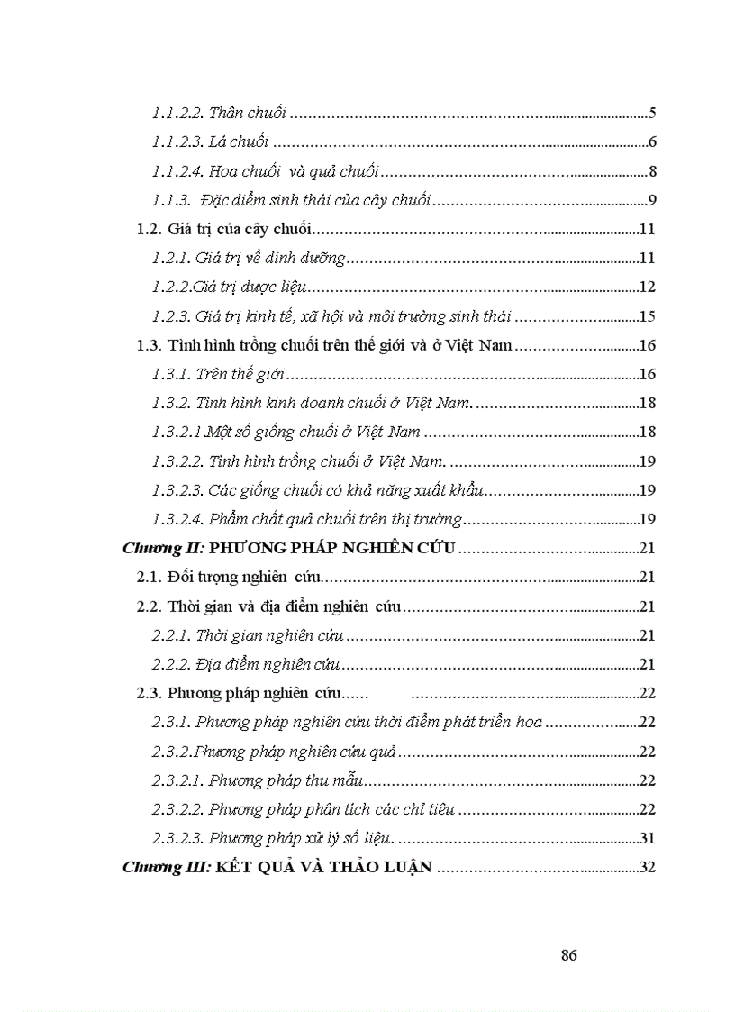 image for page Nghiên cứu động thái một số chỉ tiêu sinh lý hoá sinh theo tiến trình sinh trưởng phát triển của quả chuối tây tại huyện Thanh Trì Hà Nội 1