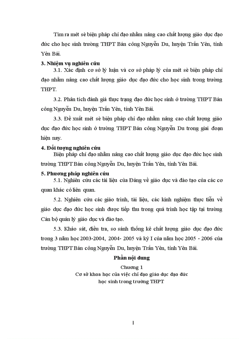 image for page Một số biện pháp chỉ đạo nhằm nâng cao chất lượng giáo dục đạo đức học sinh ở trường THPT Bán công Nguyễn Du huyện Trấn Yên tỉnh Yên Bái 1