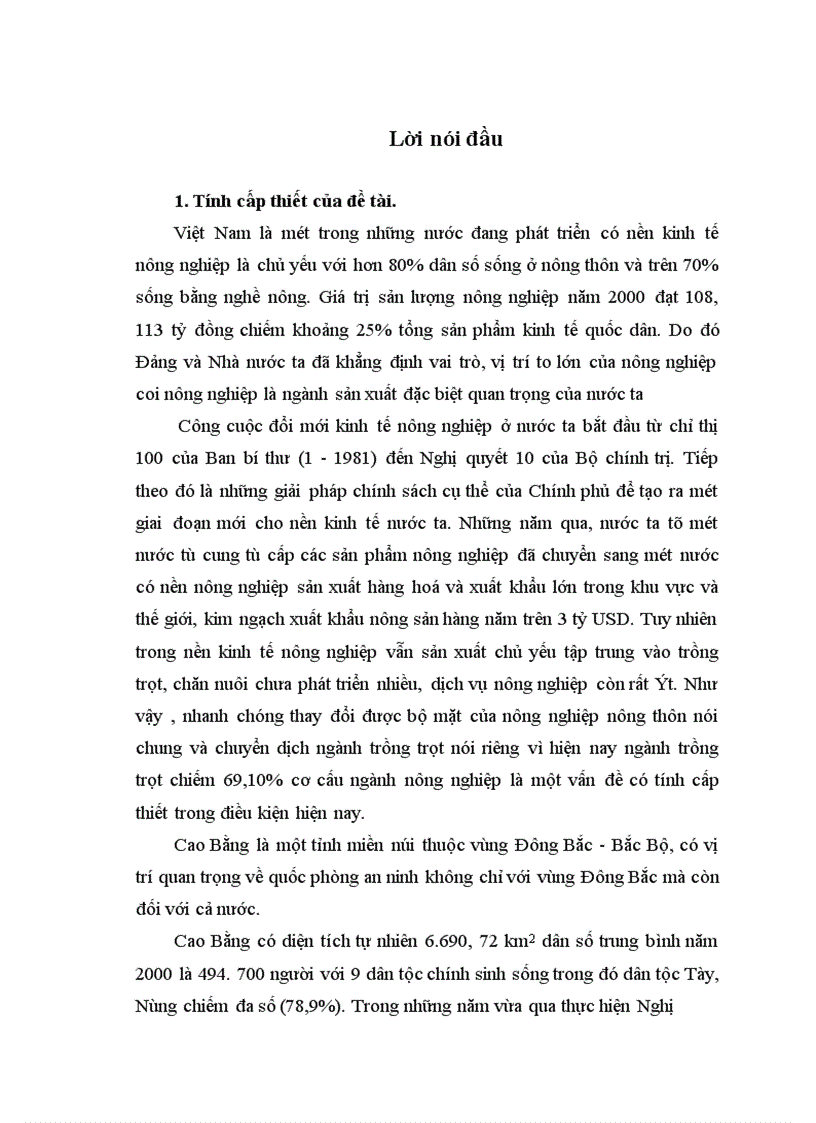 image for page Những biện pháp chủ yếu để chuyển dịch cơ cấu ngành trồng trọt của tỉnh Cao Bằng