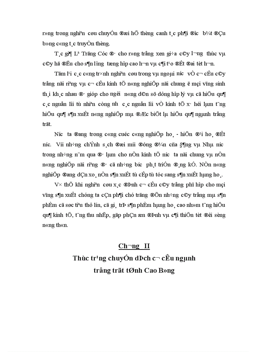 image for page Những biện pháp chủ yếu để chuyển dịch cơ cấu ngành trồng trọt của tỉnh Cao Bằng