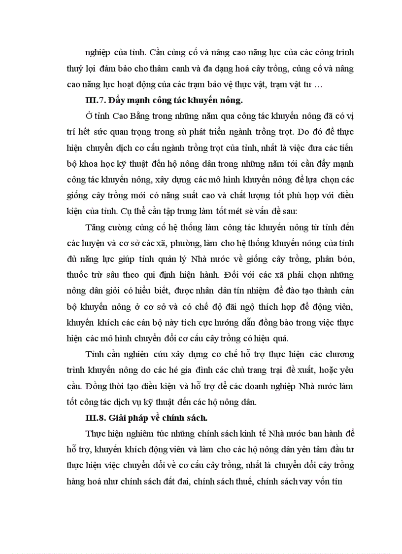 image for page Những biện pháp chủ yếu để chuyển dịch cơ cấu ngành trồng trọt của tỉnh Cao Bằng