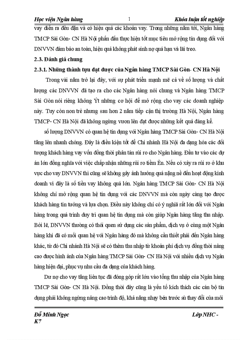 image for page Giải pháp mở rộng hoạt động cho vay đối với doanh nghiệp vừa và nhỏ tại ngân hàng thương mại cổ phần Sài Gòn chi nhánh Hà Nội SCB Hà Nội 1