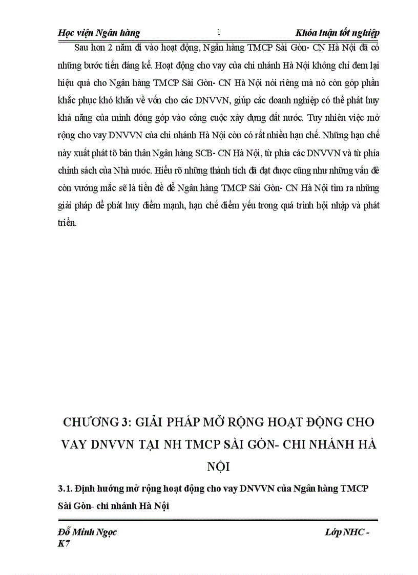 image for page Giải pháp mở rộng hoạt động cho vay đối với doanh nghiệp vừa và nhỏ tại ngân hàng thương mại cổ phần Sài Gòn chi nhánh Hà Nội SCB Hà Nội 1