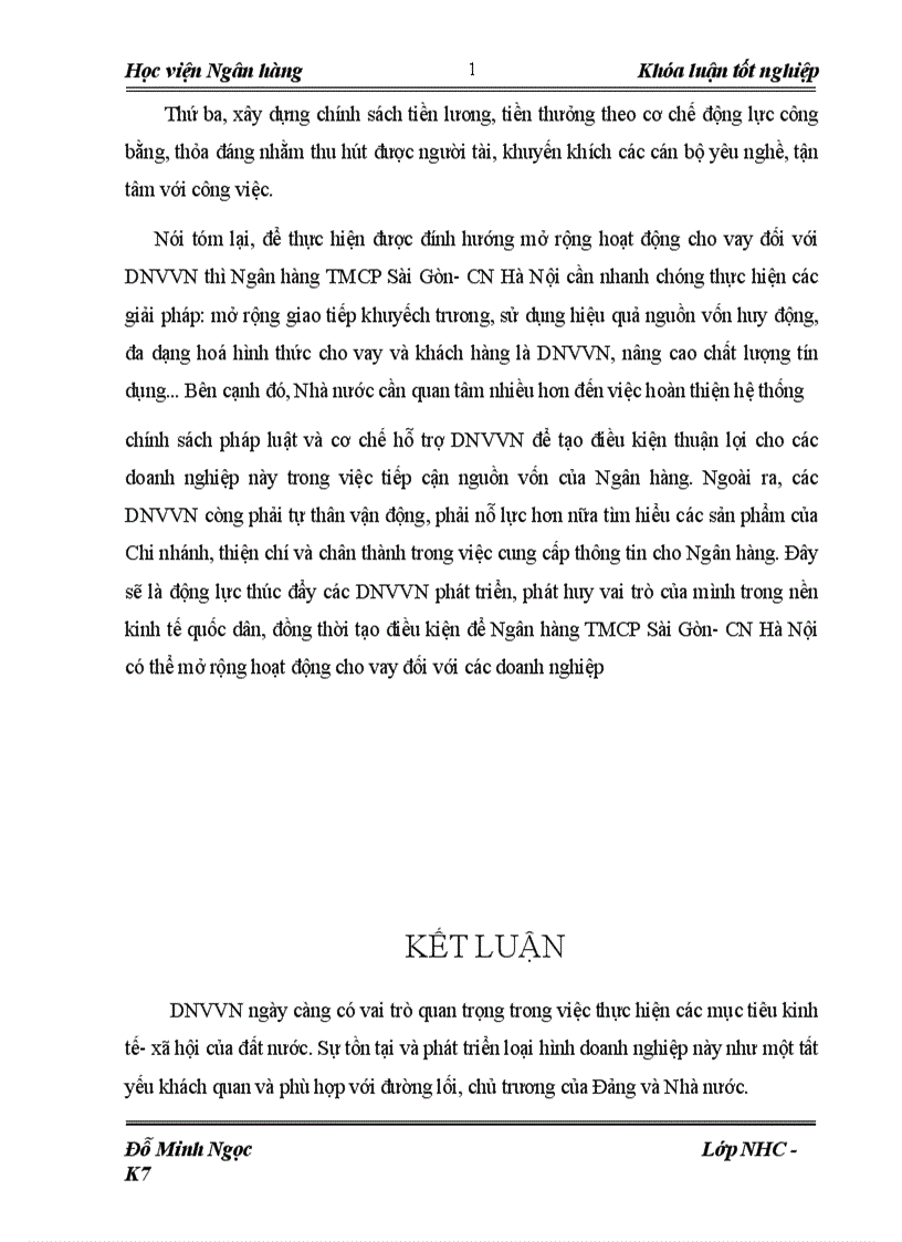 image for page Giải pháp mở rộng hoạt động cho vay đối với doanh nghiệp vừa và nhỏ tại ngân hàng thương mại cổ phần Sài Gòn chi nhánh Hà Nội SCB Hà Nội 1
