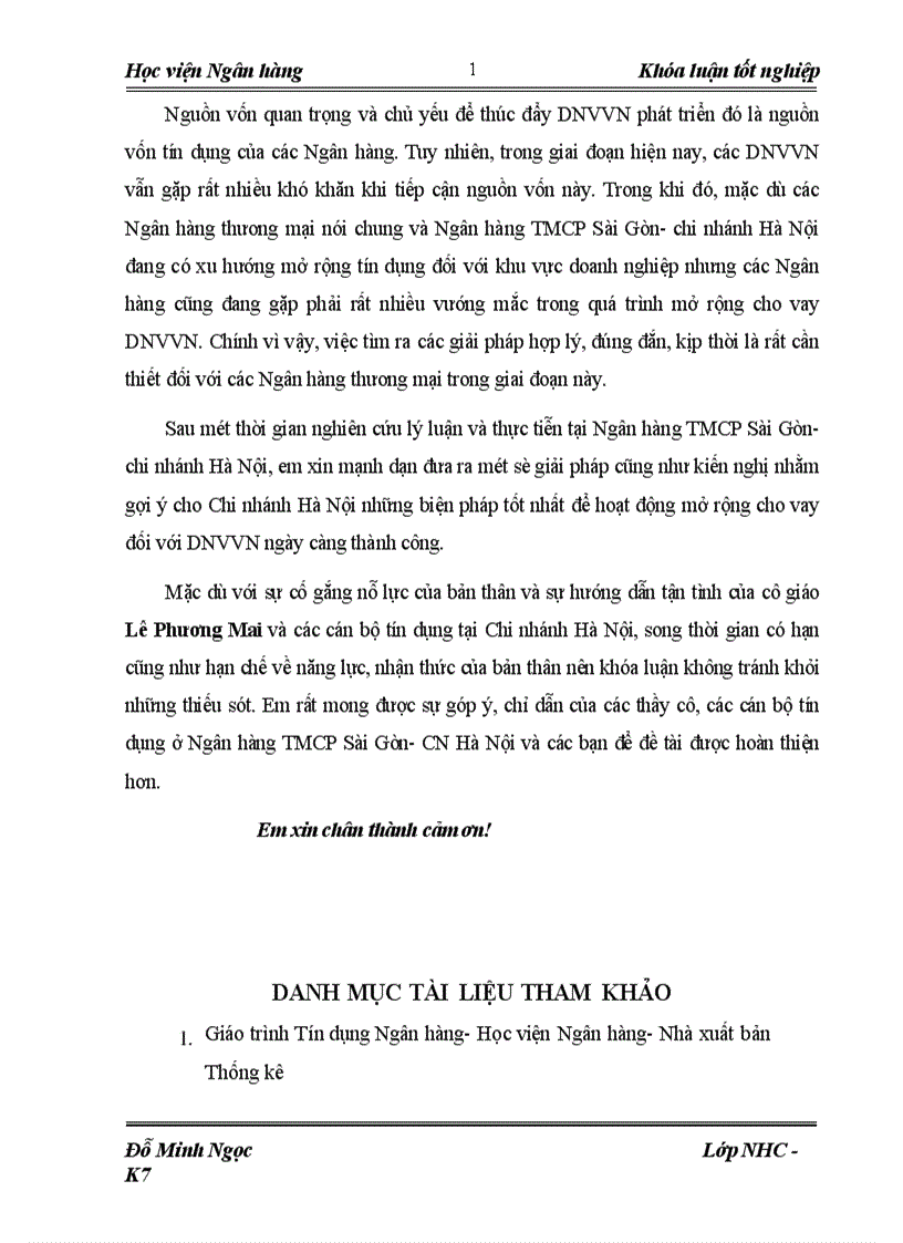 image for page Giải pháp mở rộng hoạt động cho vay đối với doanh nghiệp vừa và nhỏ tại ngân hàng thương mại cổ phần Sài Gòn chi nhánh Hà Nội SCB Hà Nội 1