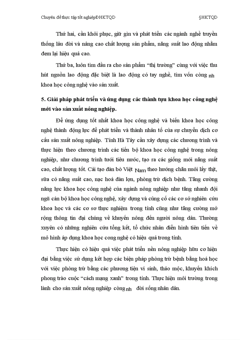 image for page Chuyển dịch cơ cấu sản xuất nông nghiệp tỉnh Hà Tây thực trạng và giải pháp