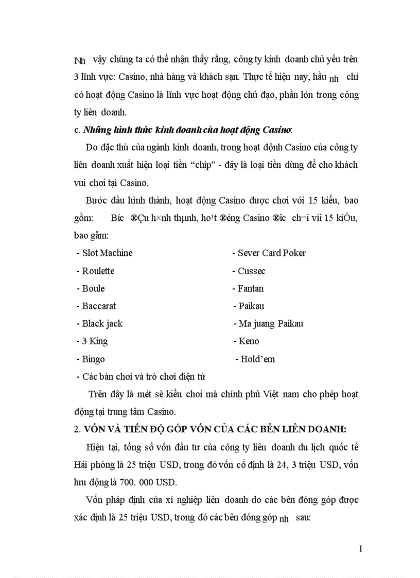 image for page Thực trạng hoạt động kinh doanh ở công ty liên doanh du lịch quốc tế Hải phòng